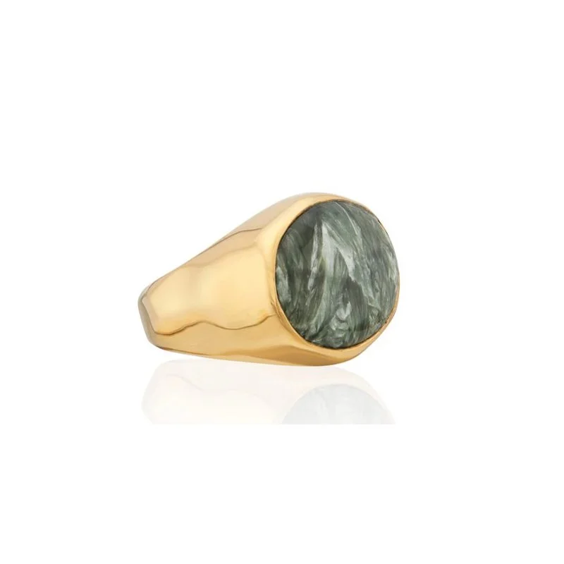 Rings Slip Tests-Anna Beck Seraphinite Oval Signet Ring