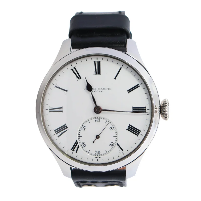 Best Still Watches-Best Calm Watches-Ulysse Nardin Locle 50mm White Dial Watch