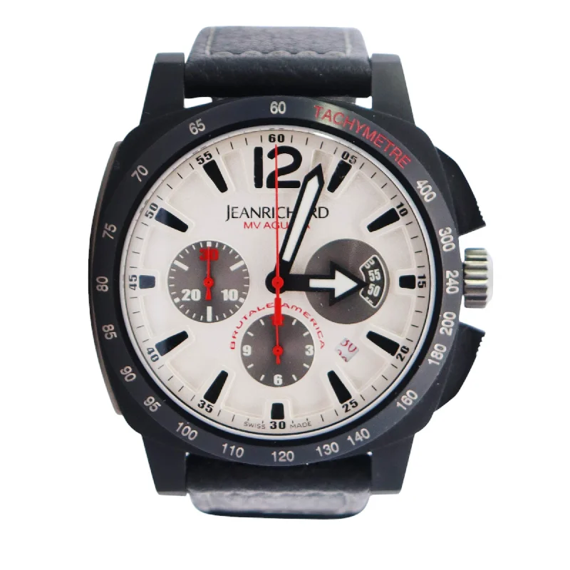 Watches For Bright Spark-Watches For Bold Impact-JeanRichard MV Agusta 43mm White Dial Watch Ref# 65120-28-11A-AE6D