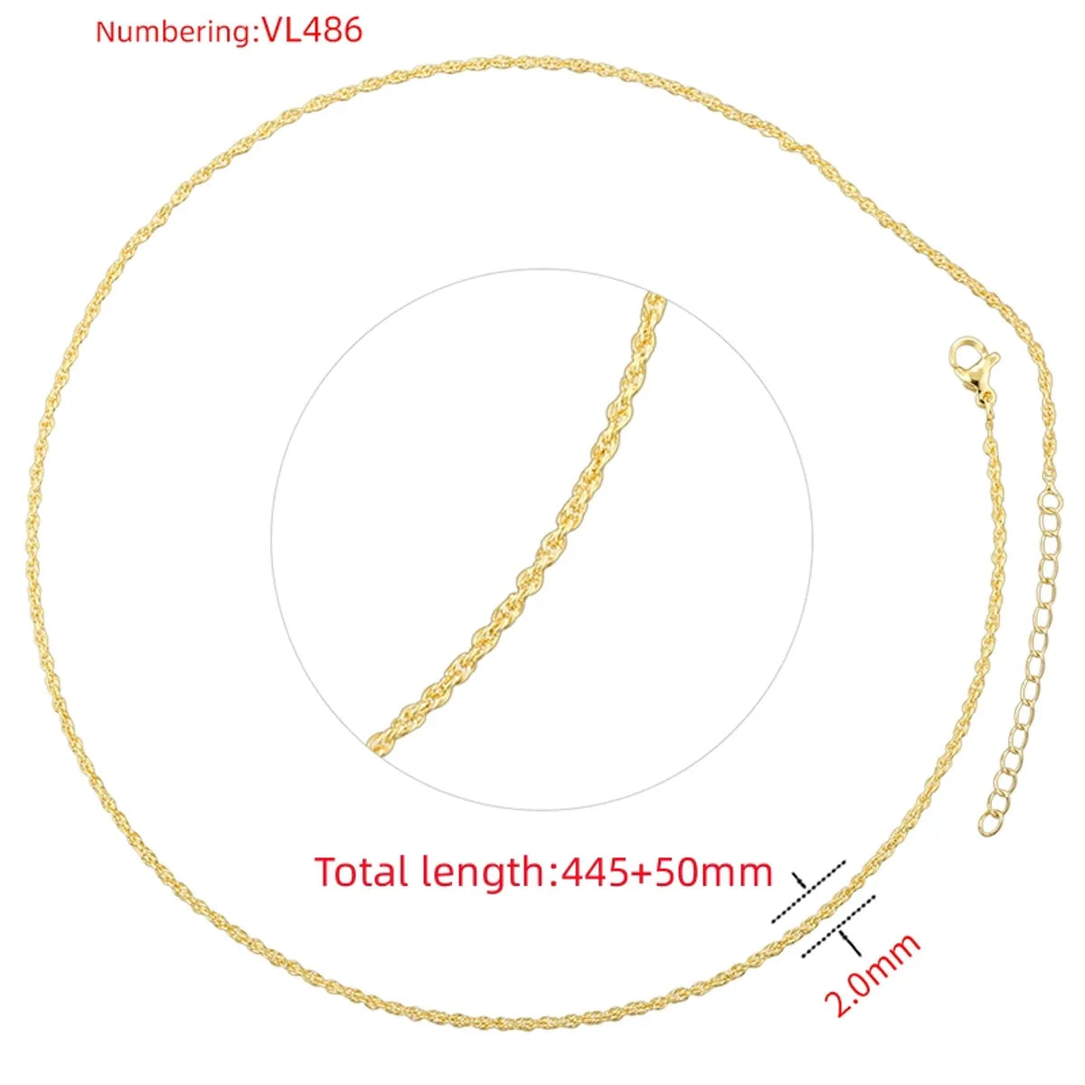 Vl486 Gold Necklace