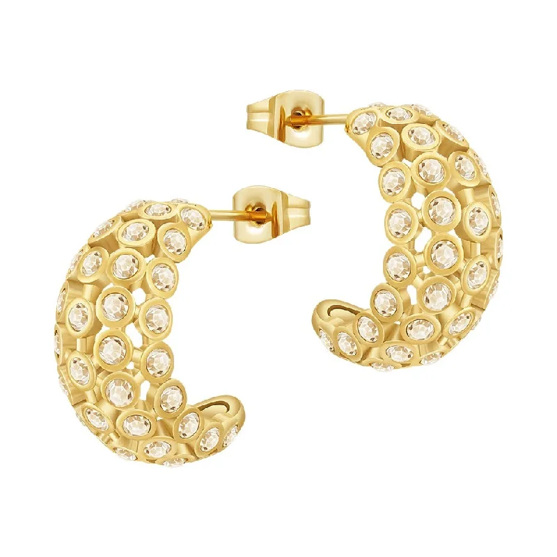 Earrings For Strong Glow-Jessica CZ Hoop