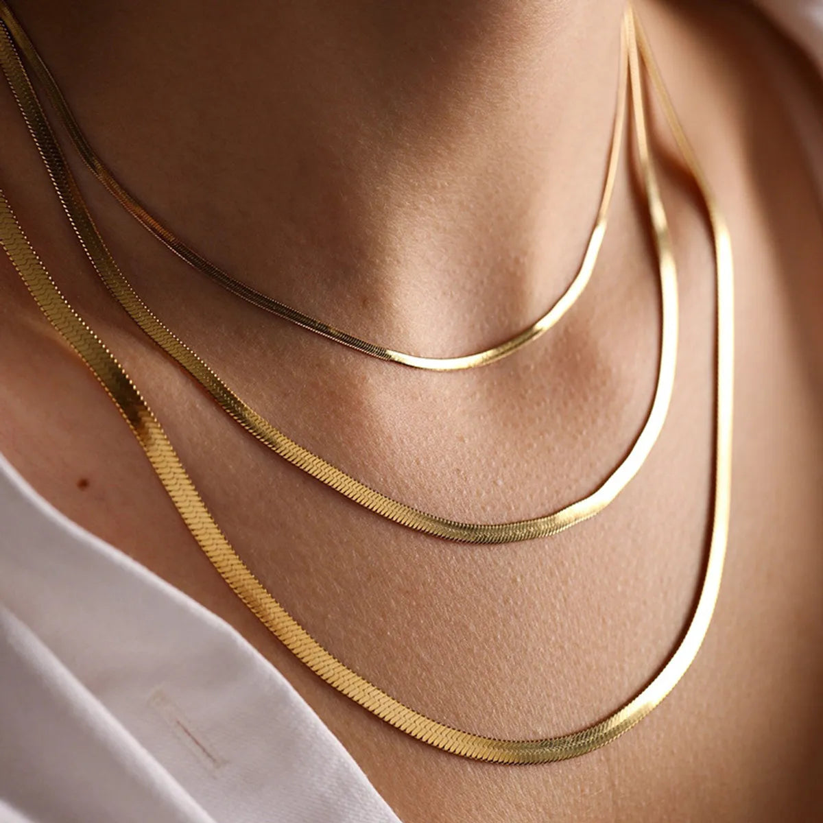 Necklaces For Deep Glow-Simple Style Streetwear Solid Color Titanium Steel Necklace