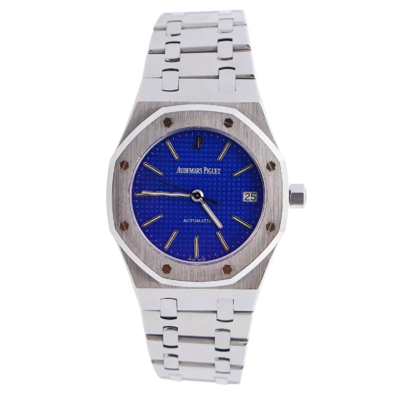 Watches For Deep Sleeves-Watches For Thick Layers-Audemars Piguet Royal Oak 41mm Blue Dial Watch Ref# 14790ST.OO.0789ST.09