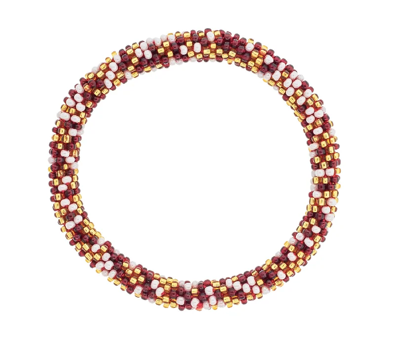 Bracelets For Icy Spark-Game Day Roll-On® Bracelet <br> Burgundy & Gold Speckled