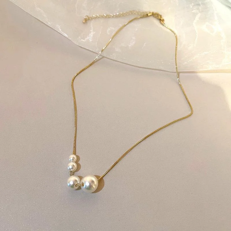 45# Necklace-Gold (Pearl)