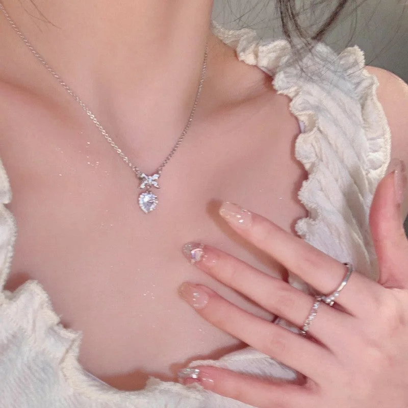 Heart-Shaped Zircon Necklace