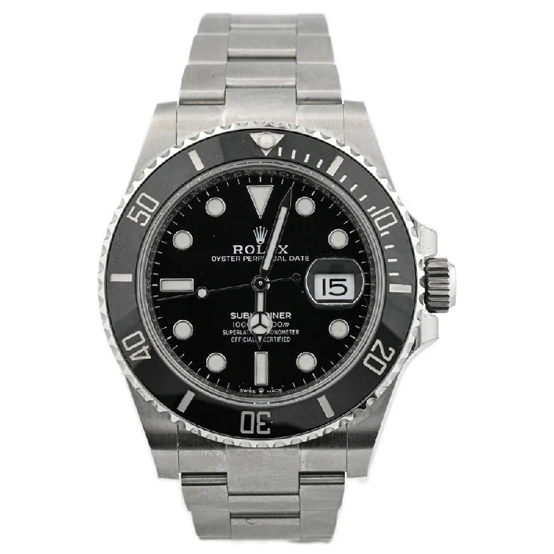 Watches Glimmer Score-Watches Glow Rating-Rolex Submariner 41mm Black Dot Dial Watch Ref# 126610LN