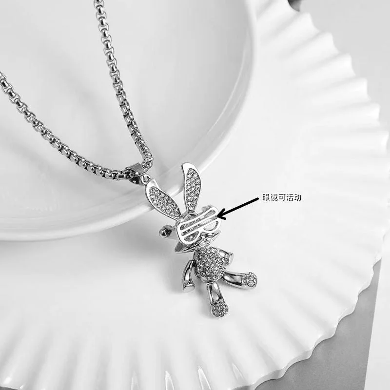 Xl0390 Full Diamond Bugs Bunny with Steel Chain