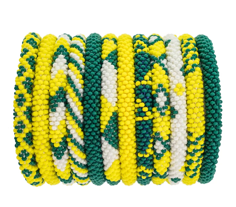 Repurposed Bracelets-Game Day Roll-On® Bracelets <br> Yellow & Green