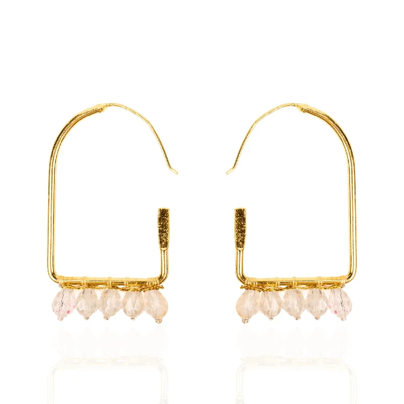 Super Neat Earrings-Valentina Arch Hoops - Gold