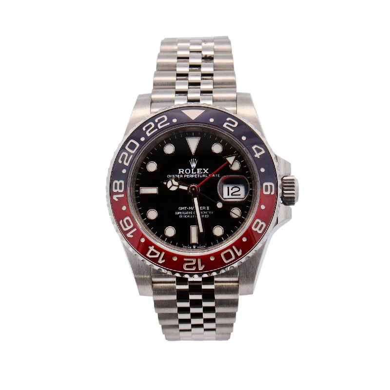 Reused Watches-Recycled Watches-Rolex GMT-Master II 40mm Black Dial Watch Ref# 126710BLRO