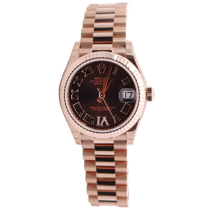 Watches For Spring Shine-Watches For Spring Days-Rolex Datejust 31mm Chocolate Dial Watch Ref# 278275