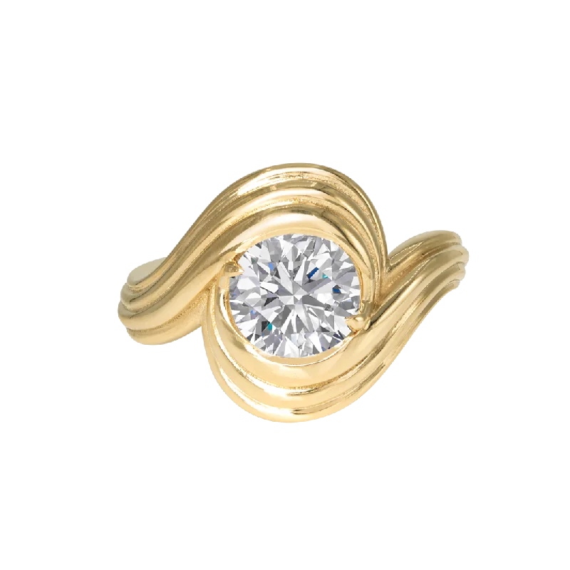 Rings For High Arches-Aphrodite Solitaire Ring