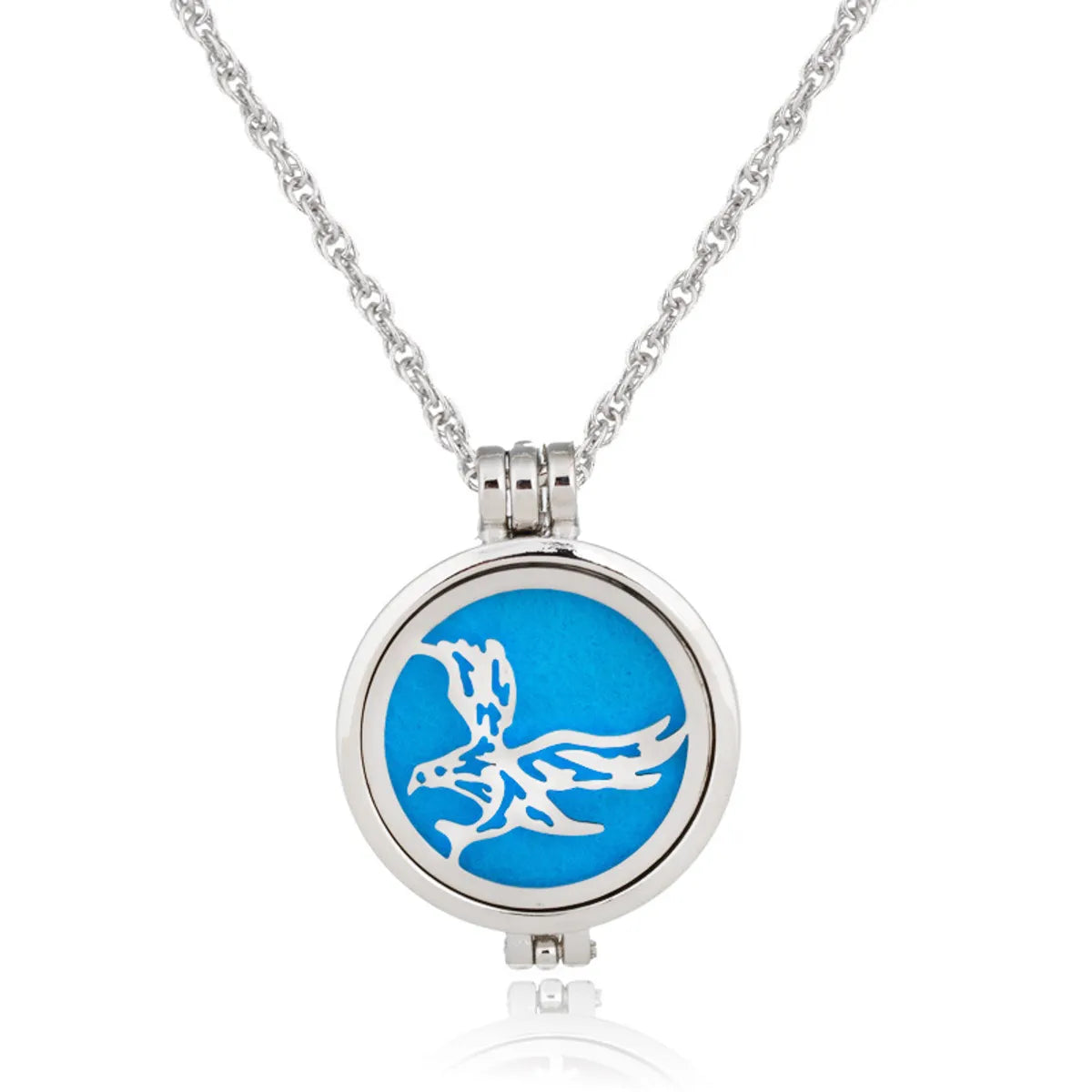 Necklaces With Dull Finish-Hot Sale Aromatherapy Photo Box  Can Open Stainless Steel Necklace Wholesale