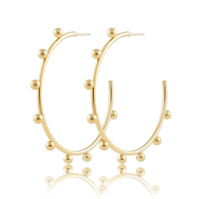 Earrings Vibe Reviews-Erin Studded Hoops - Large