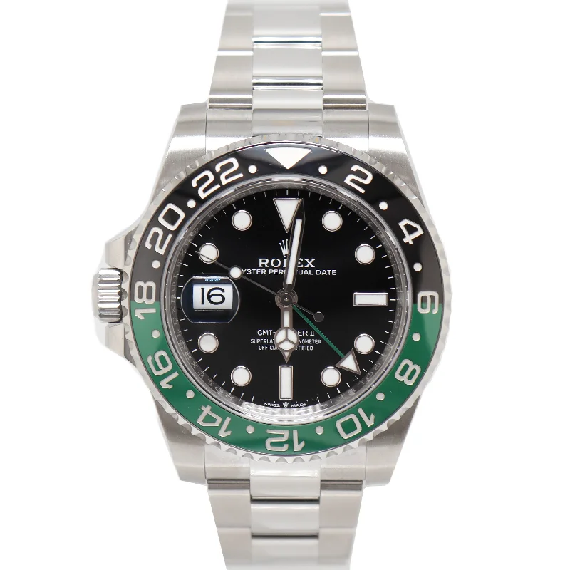 Watches With Raw Dials-Watches With Fun Dials-Rolex GMT-Master II 40mm Black Dial Watch Ref# 126720VTNR