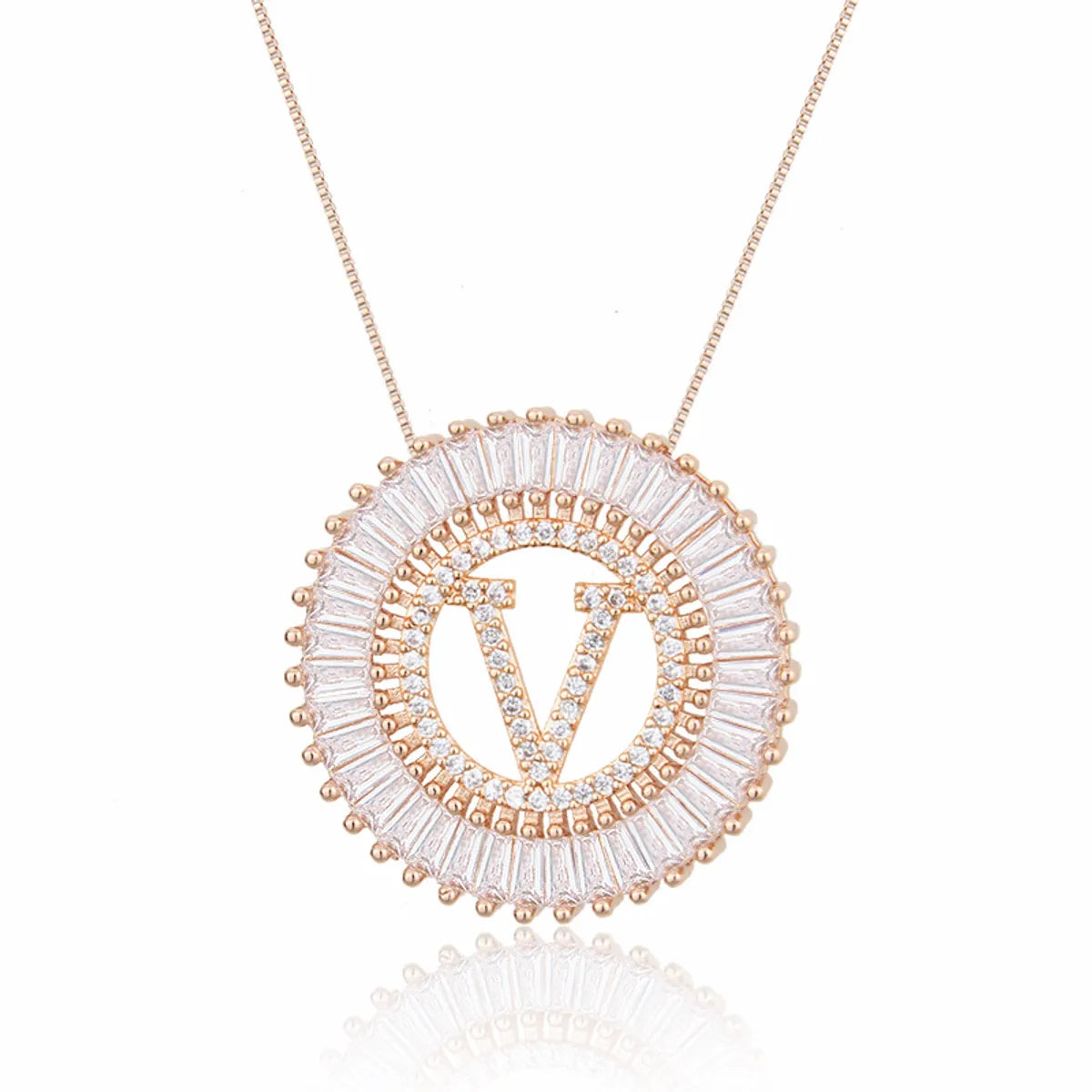 Rose Gold Plated V