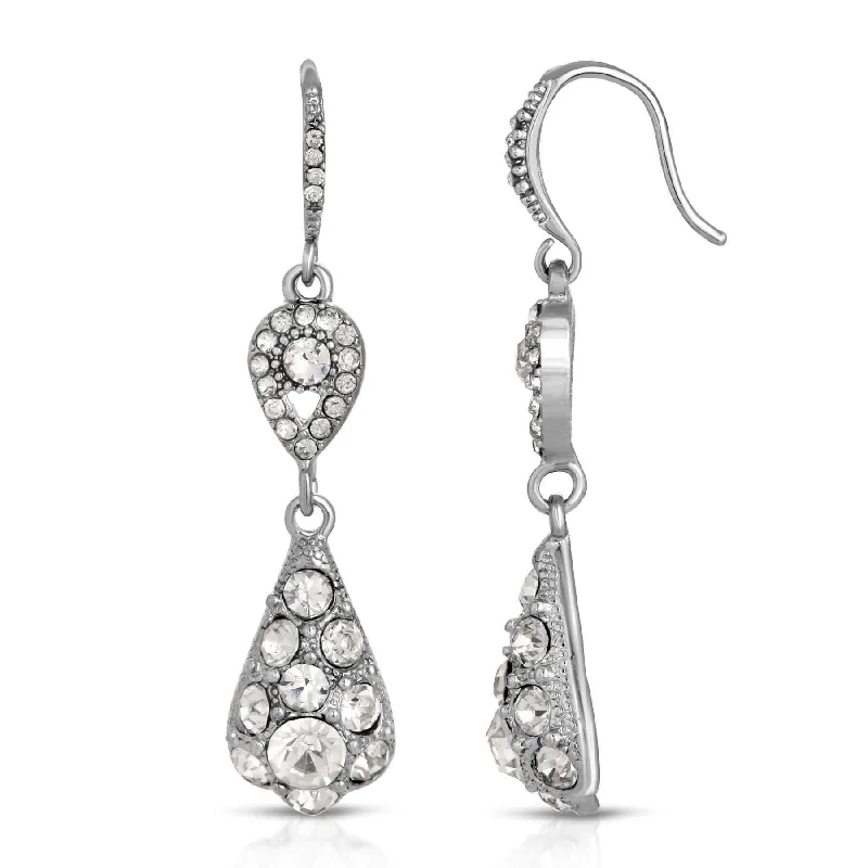 Earrings For Stage Looks-1928 Jewelry Multi Crystal Teardrop Drop Earrings