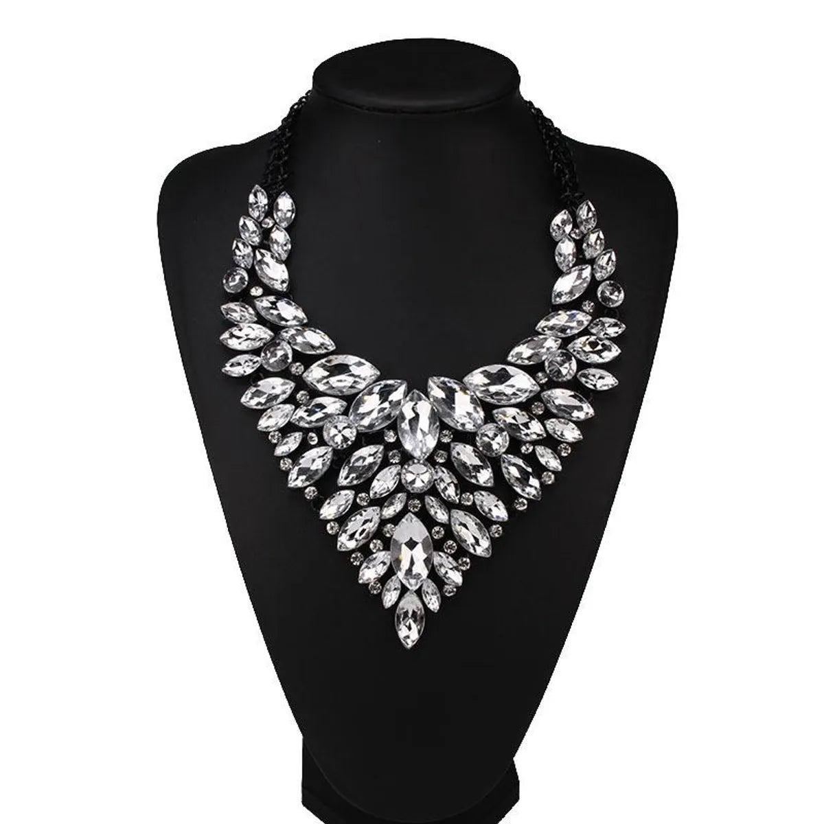 Unique Necklaces Art-Womens Geometric Inlay Imitated Crystal Alloy Jiaqi Jewelry Necklaces Nhjq122715