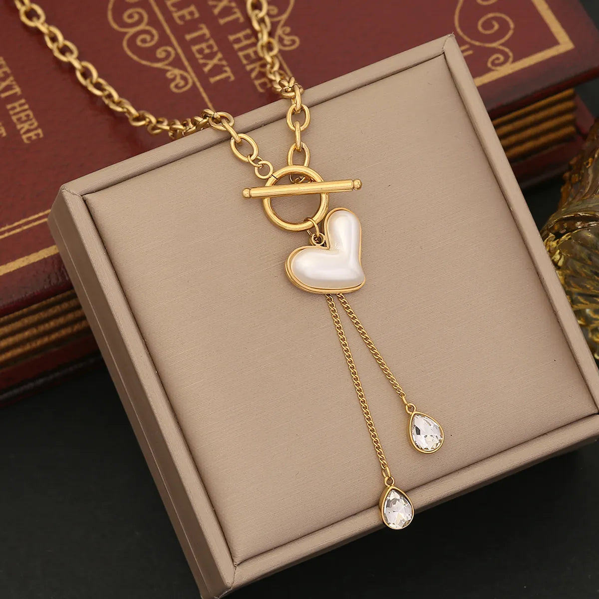 Best Soft Necklaces-Simple Style Commute Heart Shape Stainless Steel Plating Pendant Necklace