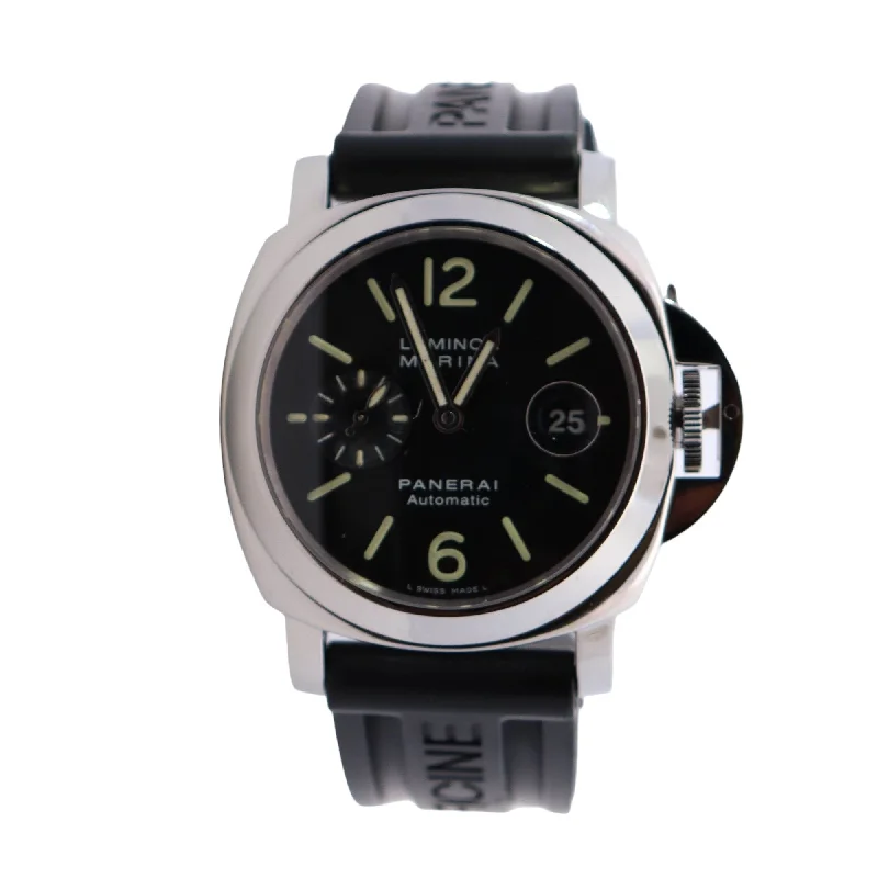 Best Spark Watches-Best Flashy Watches-Panerai Luminor 44mm Black Dial Watch Ref# PAM00104