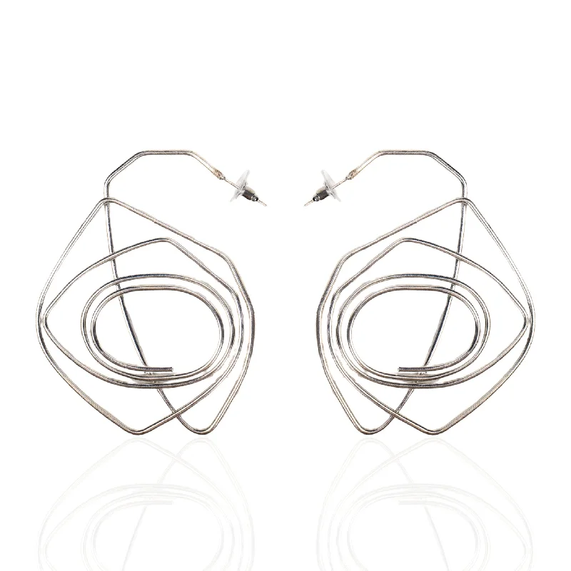 Best Get Earrings-Cici Spiral Hoops - Silver