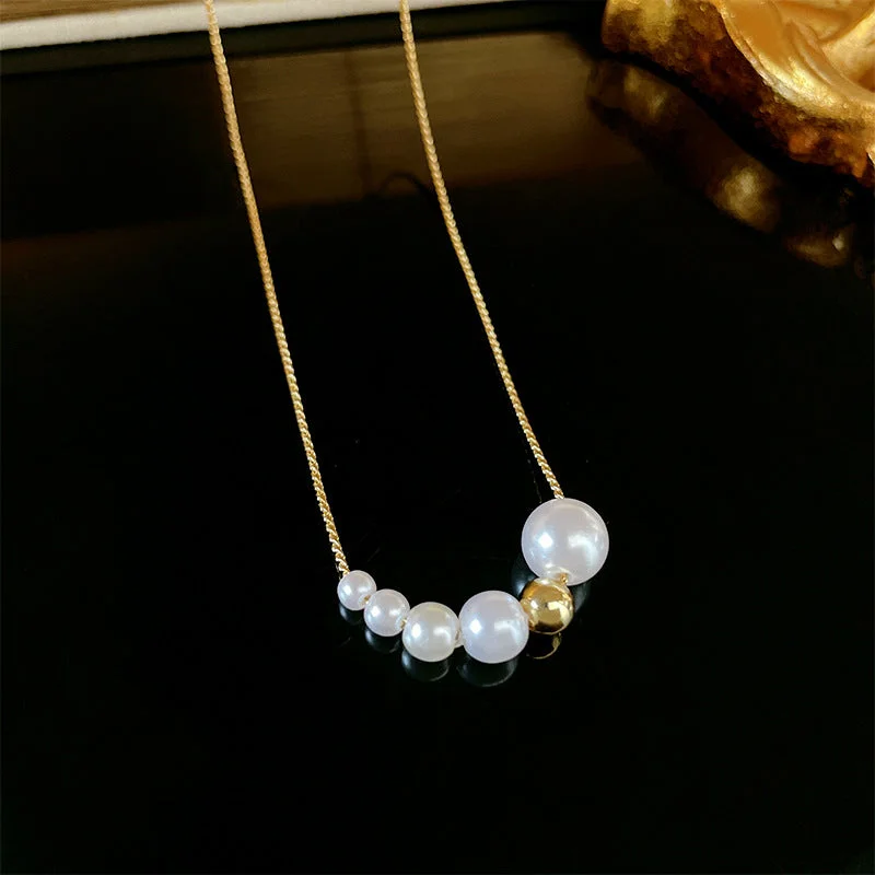 2# Necklace-Golden Pearl