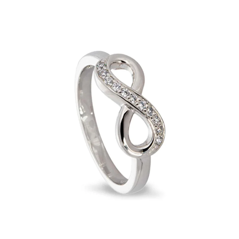 Rings For Budding Youth-Infinity Women's Ring with Simulated Diamonds