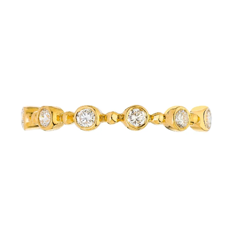 Rings For Timeless Wearers-Petit Bubble White Diamond Band