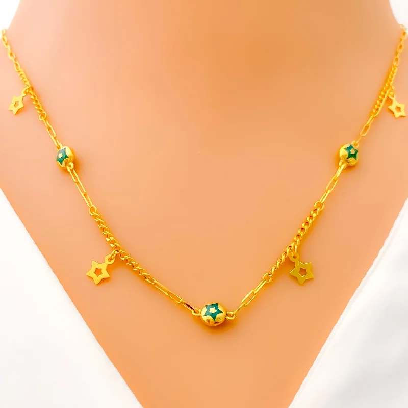 Necklaces Craft Tips-Elegant Sparkling 21k Gold Necklace