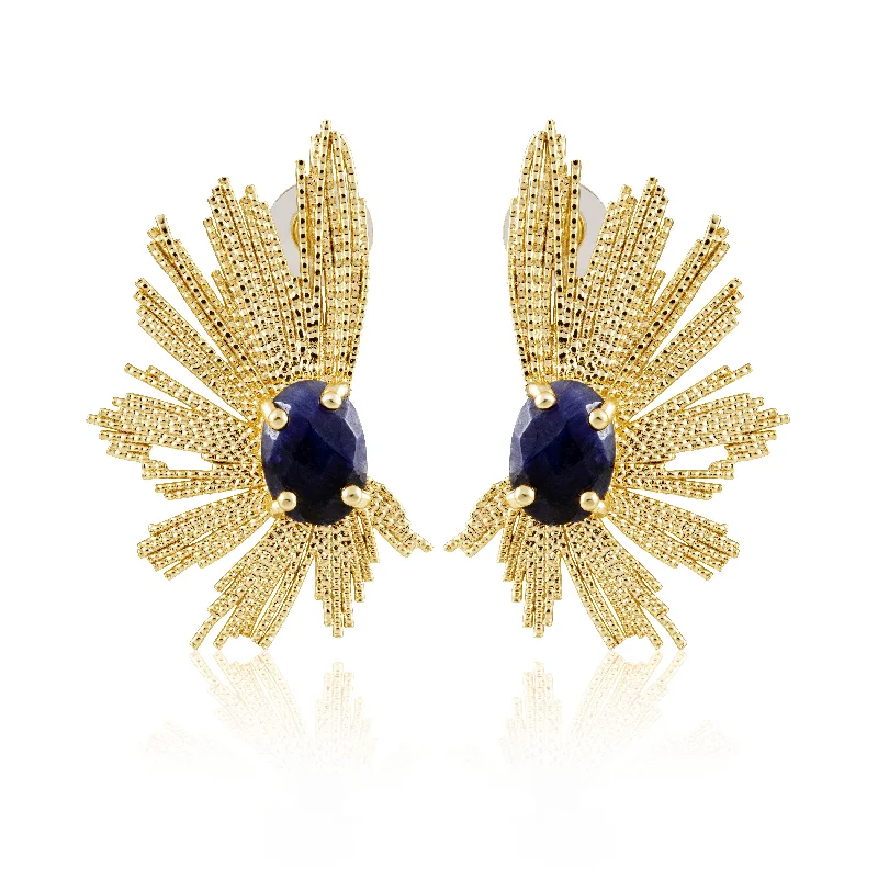 Great Earrings For Epic Events-Marielle Earrings - Sapphire