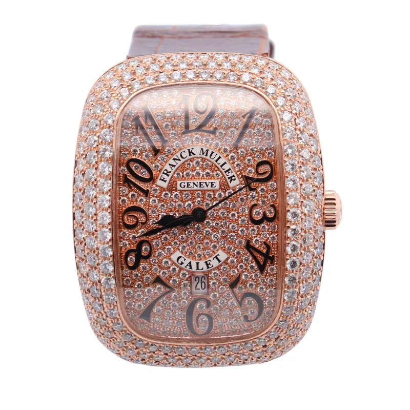 Watches For New Kids-Watches For Young Teens-Franck Galet 37mm Pave Dial Watch Ref# 3000 H SC DT V D3 CD