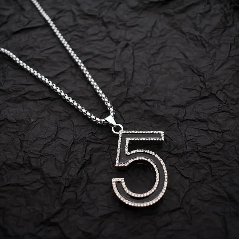 Xl0202 Black Line 5 Words with Steel Chain