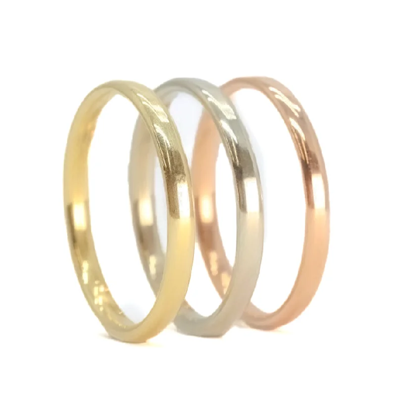 Rings Tend Rituals-Set of Three Stackable 14k Gold Wedding Bands