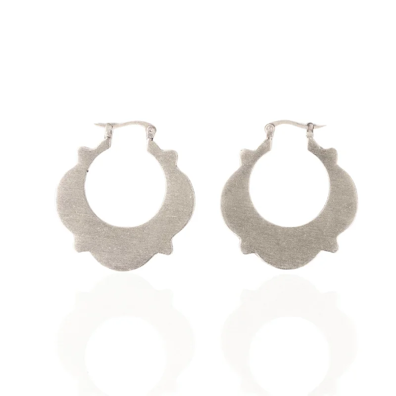 Earrings For Road Days-Cora Hoops - Silver