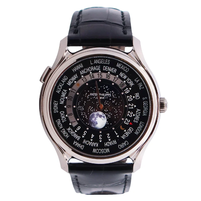 Watches Build Reviews-Watches Build Guide-Patek Philippe World Time 40mm Black Dial Watch Ref# 5575G-001