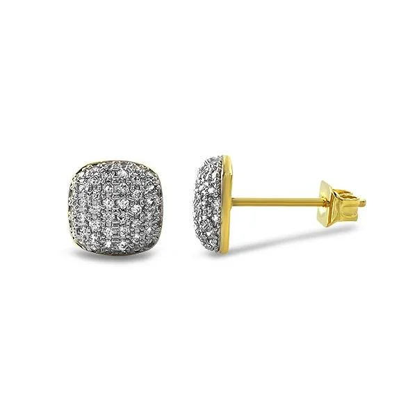 Earrings Shift Guide-Icey Gold Bling Bling CZ Earrings