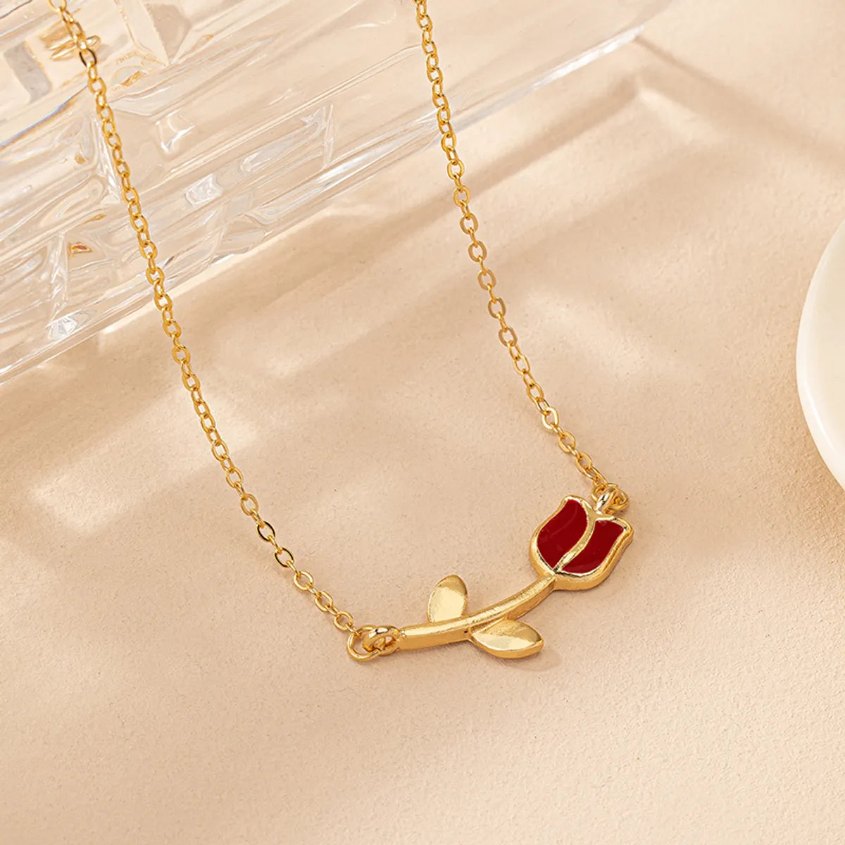 Necklaces Patch Tips-Romantic Sweet Flower Zinc Alloy Plating Women's Necklace